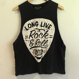 Topshop black graphic muscle tee tank top